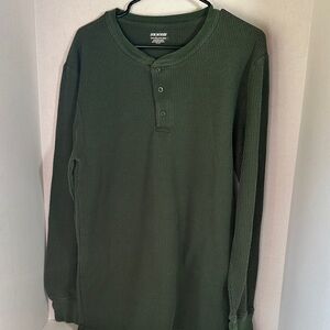 Joe boxer hunter green waffle knit thermal top size extra large